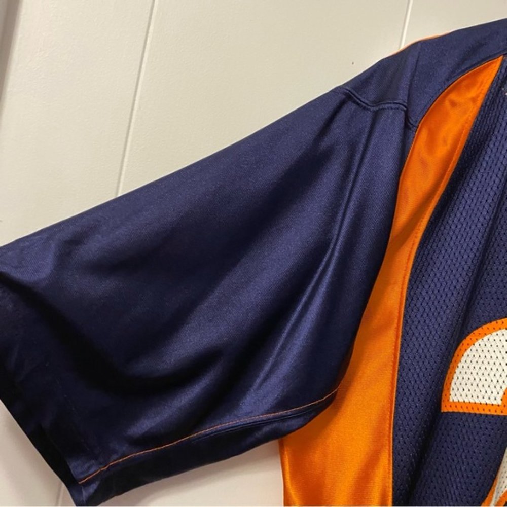 Reebok Denver Broncos Brian Dawkins Jersey 20 Football NFL Blue Orange Shirt - Picture 11 of 13